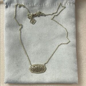 Kendra Scott Silver Necklace with Sparkling Pendant
